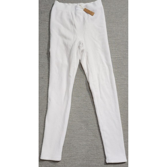 SKIMS Terry Legging Marble White Cotton Blend Loungewear Pants Medium